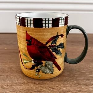 LENOX Winter Greetings Everyday Cardinal Birds Coffee Mug Tea Cup Stoneware‎
